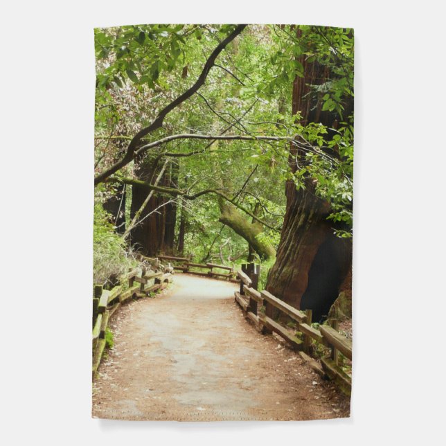Muir Woods Path II Nature Photography Garden Flag (Front)