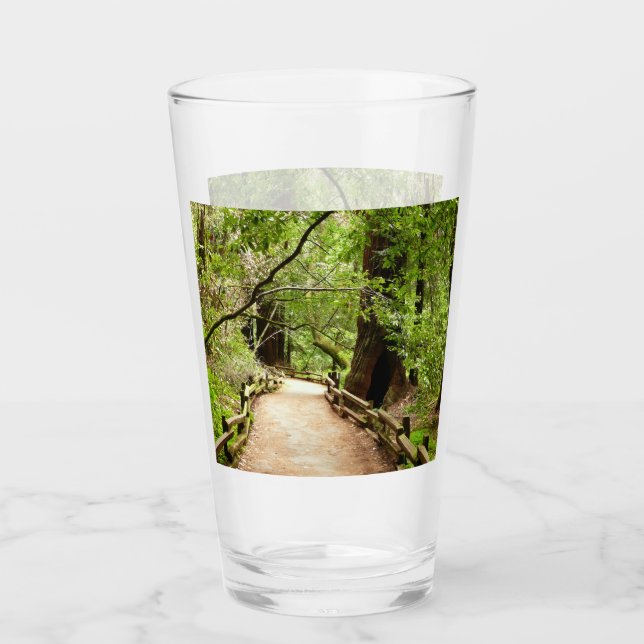 Muir Woods Path II Nature Photography Glass (Front)