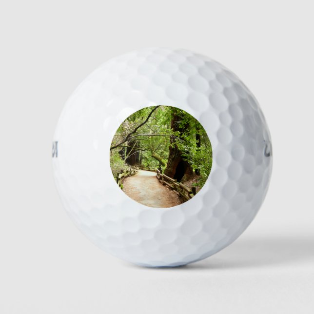Muir Woods Path II Nature Photography Golf Balls (Front)