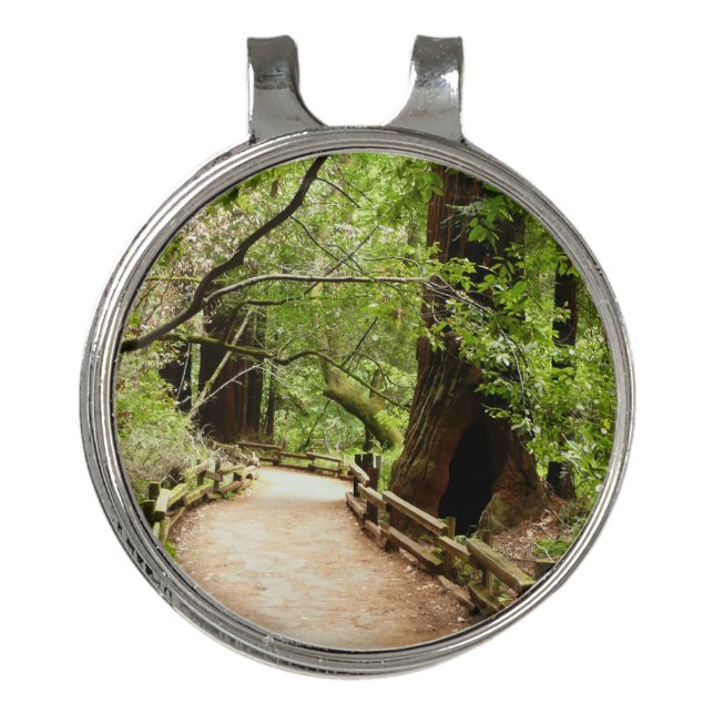 Muir Woods Path II Nature Photography Golf Hat Clip (Front)