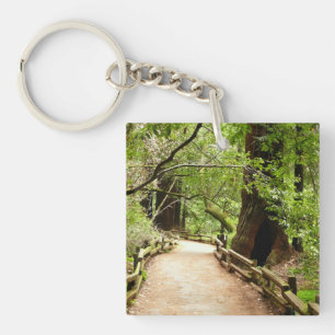 Muir Woods Path II Nature Photography Keychain