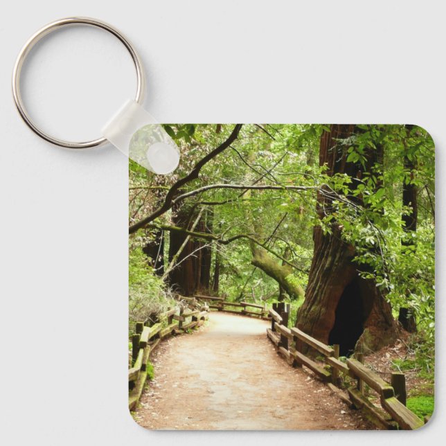 Muir Woods Path II Nature Photography Keychain (Front)