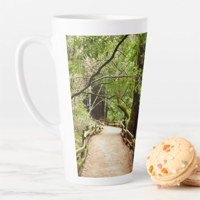 Muir Woods Path II Nature Photography Latte Mug (In Situ)