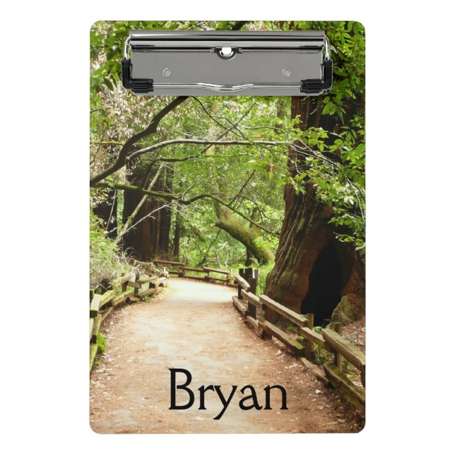 Muir Woods Path II Nature Photography Mini Clipboard (Front)