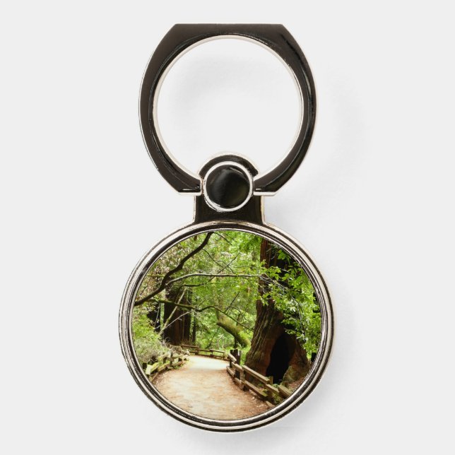 Muir Woods Path II Nature Photography Phone Ring Stand (Front)