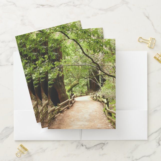 Muir Woods Path II Nature Photography Pocket Folder (In Situ)