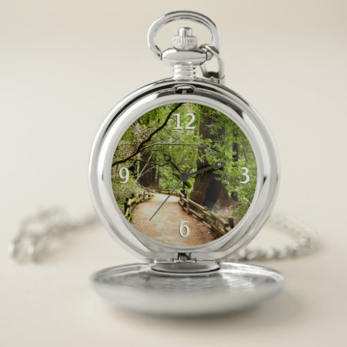 Muir Woods Path II Nature Photography Pocket Watch