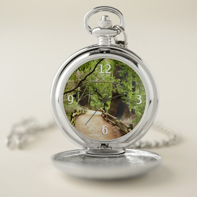 Muir Woods Path II Nature Photography Pocket Watch (Inside)