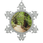 Muir Woods Path II Nature Photography Snowflake Pewter Christmas Ornament