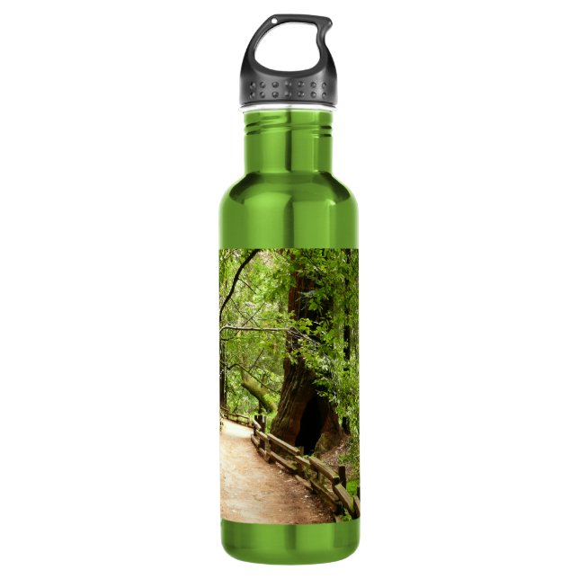 Muir Woods Path II Nature Photography Stainless Steel Water Bottle (Front)