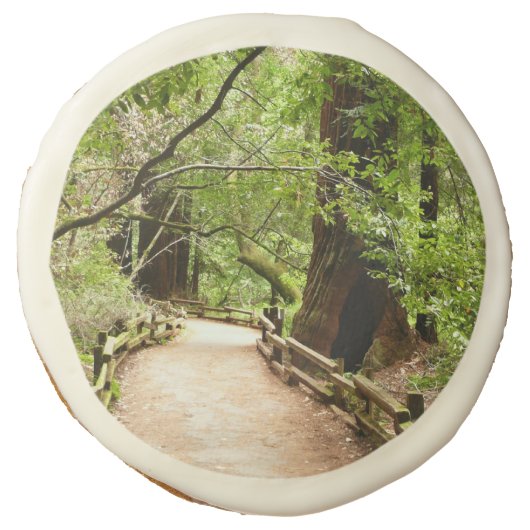 Muir Woods Path II Nature Photography Sugar Cookie (Front)