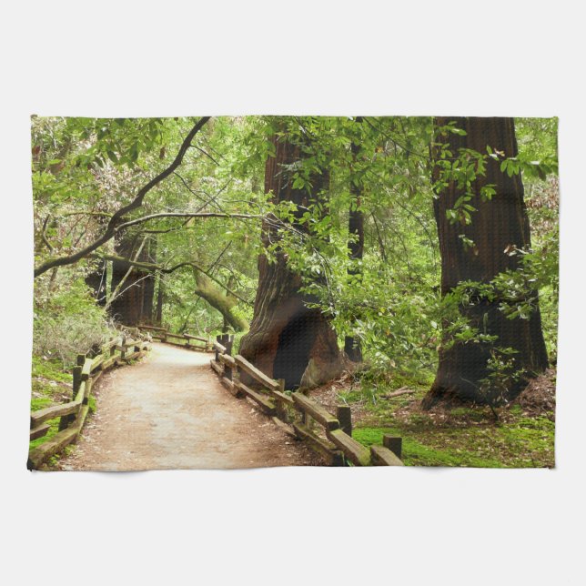 Muir Woods Path II Nature Photography Towel (Horizontal)