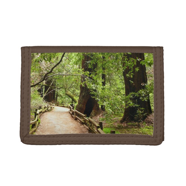 Muir Woods Path II Nature Photography Trifold Wallet (Front)