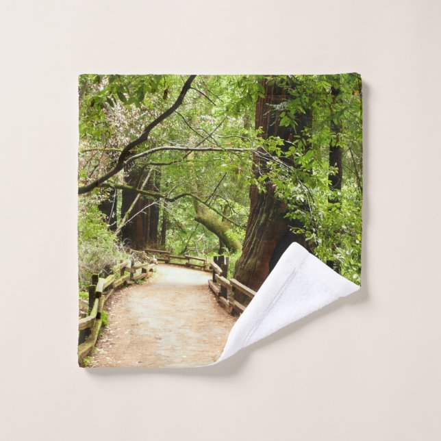 Muir Woods Path II Nature Photography Wash Cloth (Wash Cloth)