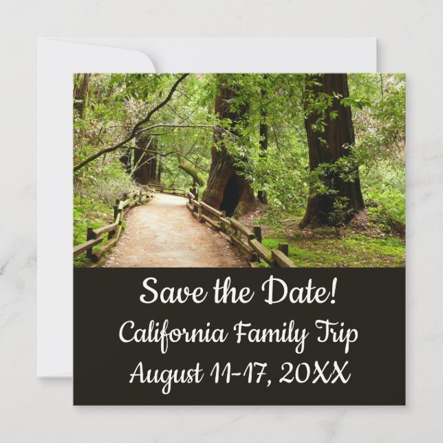 Muir Woods Path II Nature Save the Date (Front)