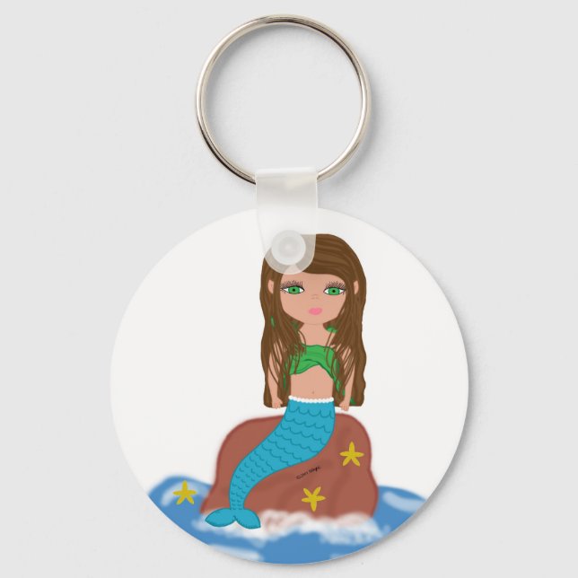 Muirenn the Mermaid Keychain (Front)
