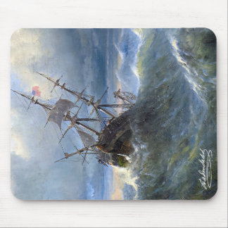 Muismat 'Ship in Storm' by Raden Saleh® Mouse Pad