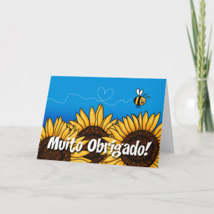 Muito obrigado! (Portuguese Thank you card)