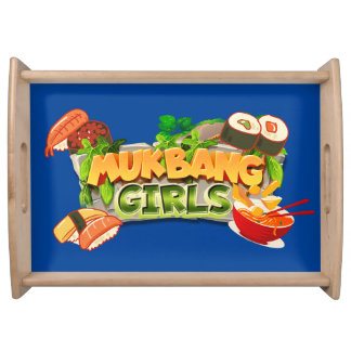 Mukbang Girls Logo Serving Tray