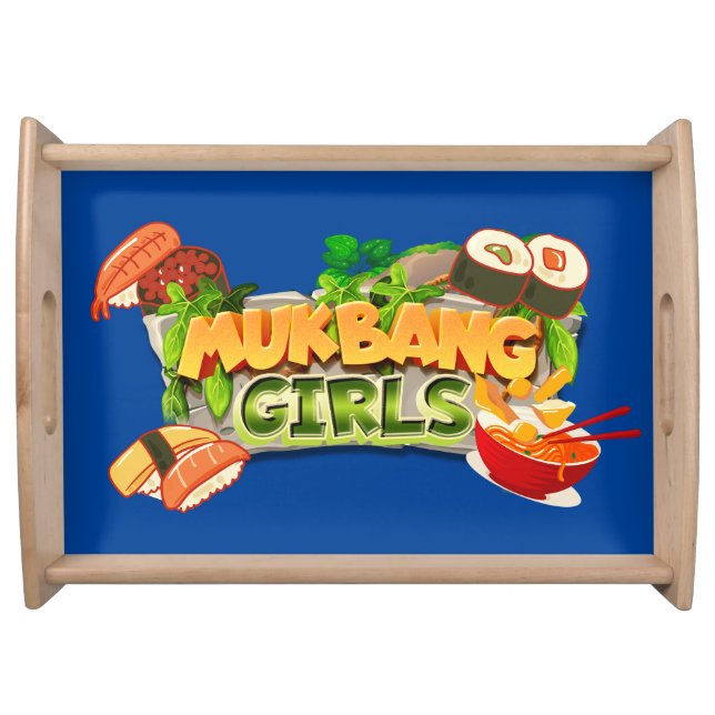 Mukbang Girls Logo Serving Tray (Front)