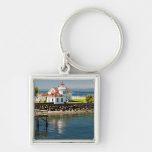 Mukilteo Lighthouse, Mukilteo, Washington, USA Keychain