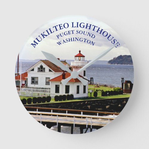 Mukilteo Lighthouse Washington Clock