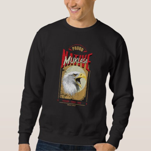 Muklasa Native American Eagle Spirit Vintage Honor Sweatshirt