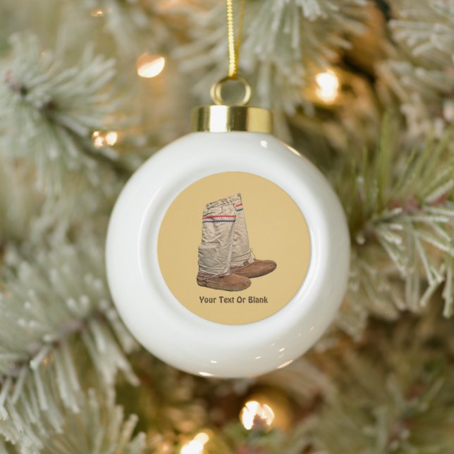 Mukluks Ceramic Ball Christmas Ornament (Tree)