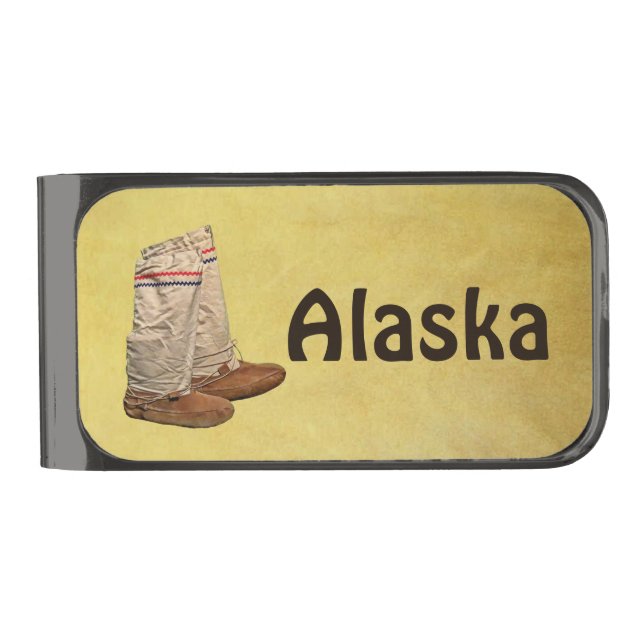 Mukluks Gunmetal Finish Money Clip (Front)