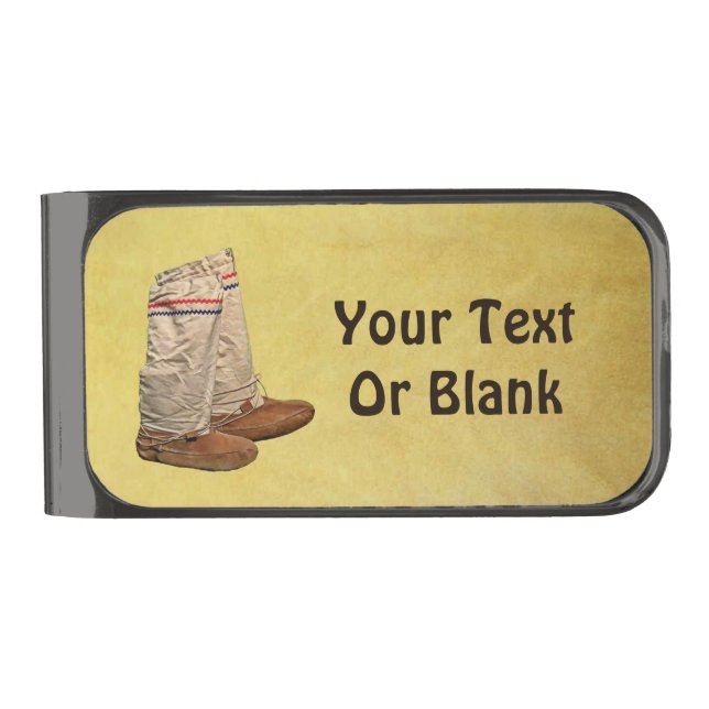 Mukluks Gunmetal Finish Money Clip (Front)