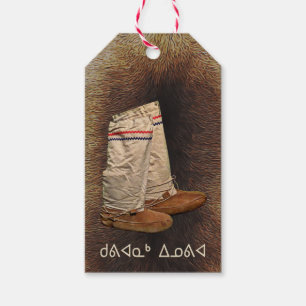 Mukluks On Caribou Fur Gift Tags