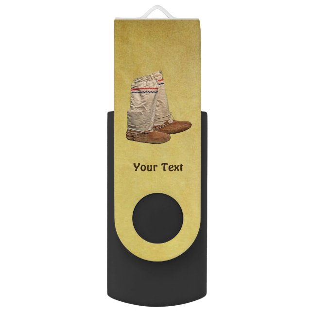 Mukluks On Leather Flash Drive (Front Vertical)