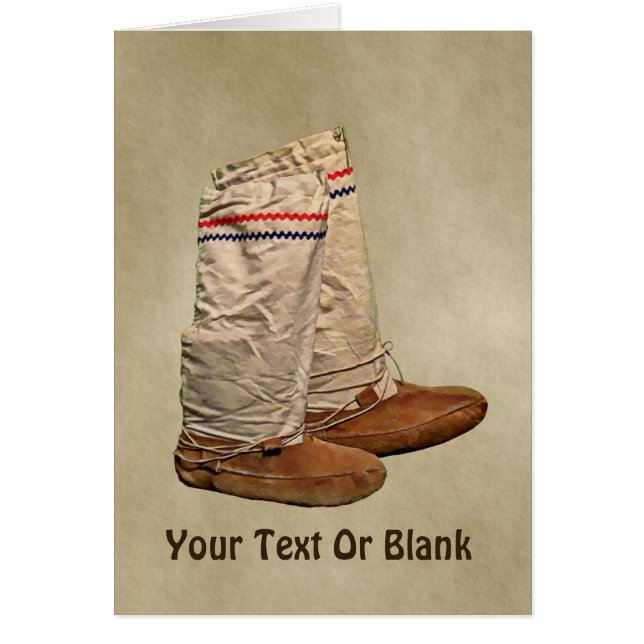 Mukluks On Old Paper Cards (Front)