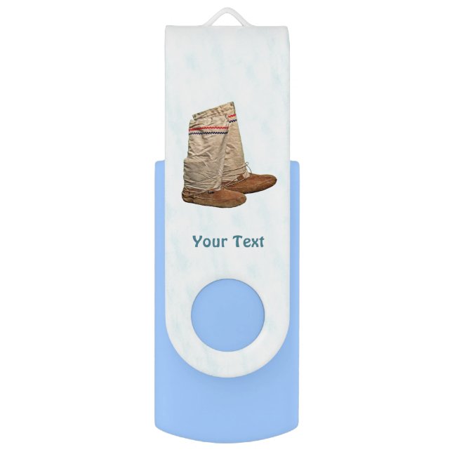 Mukluks On Snow Flash Drive (Front Vertical)