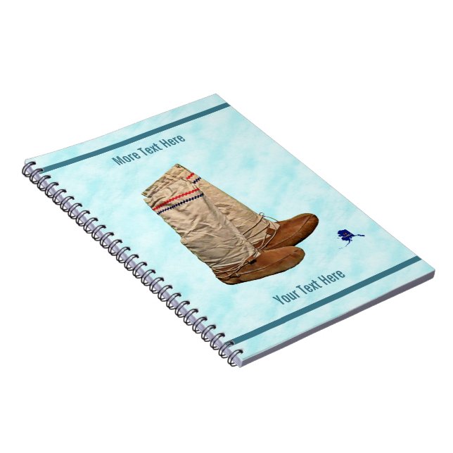 Mukluks On Snow Notebook (Right Side)