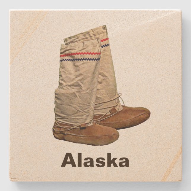 Mukluks Stone Coaster (Front)