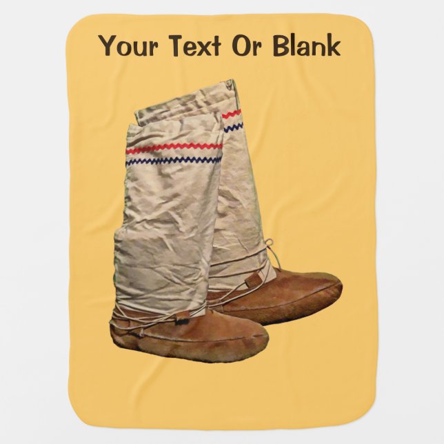 Mukluks Swaddle Blanket (Front)