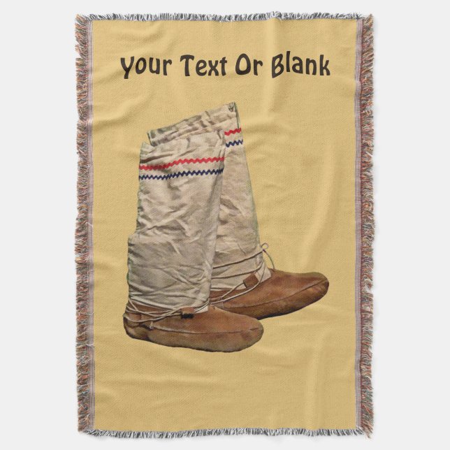 Mukluks Throw Blanket (Front Vertical)