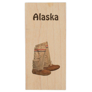 Mukluks Wood USB Flash Drive