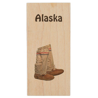 Mukluks Wood USB Flash Drive
