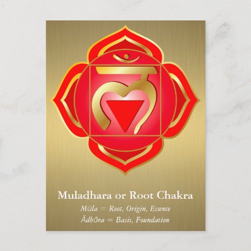 Muladhara or Root Chakra Postcard