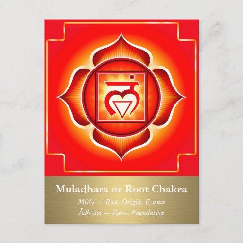 Muladhara or Root Chakra Postcard