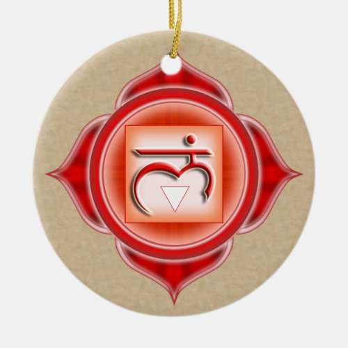 Muladhara or Root the 1st Chakra Ceramic Ornament