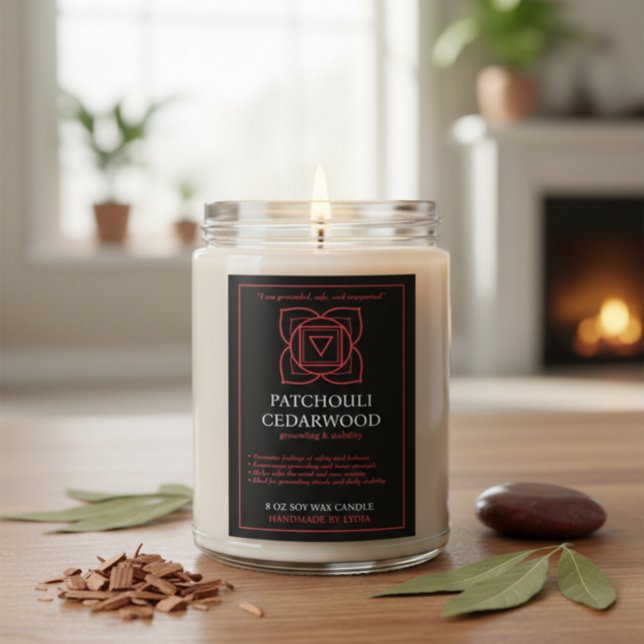 Muladhara Root Chakra Custom Candle Label  (Creator Uploaded)