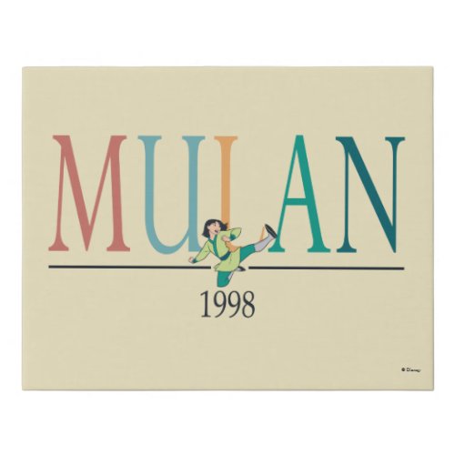 Mulan 1998 Graphic Faux Canvas Print