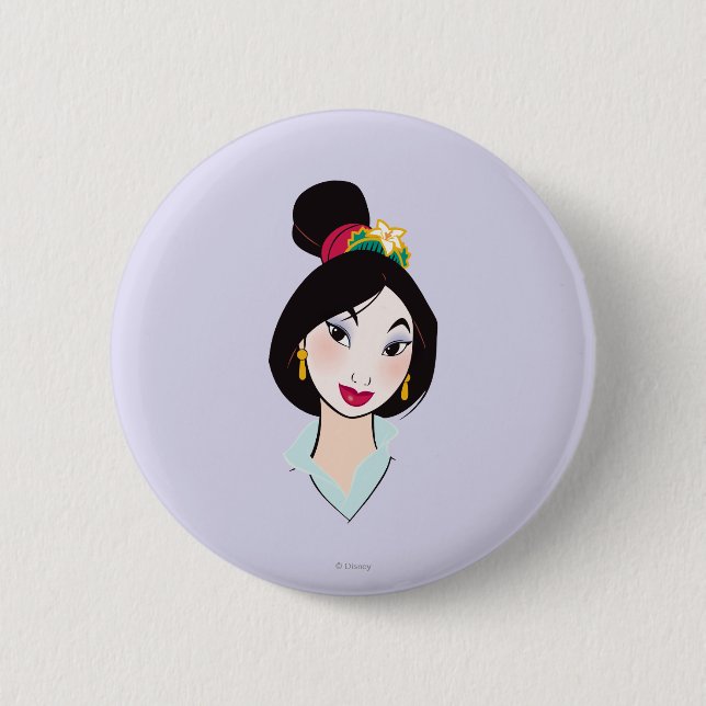 Mulan All Made Up Button (Front)