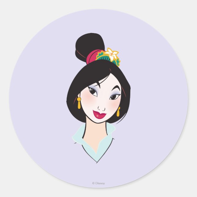 Mulan All Made Up Classic Round Sticker (Front)