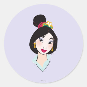 Mulan All Made Up Classic Round Sticker