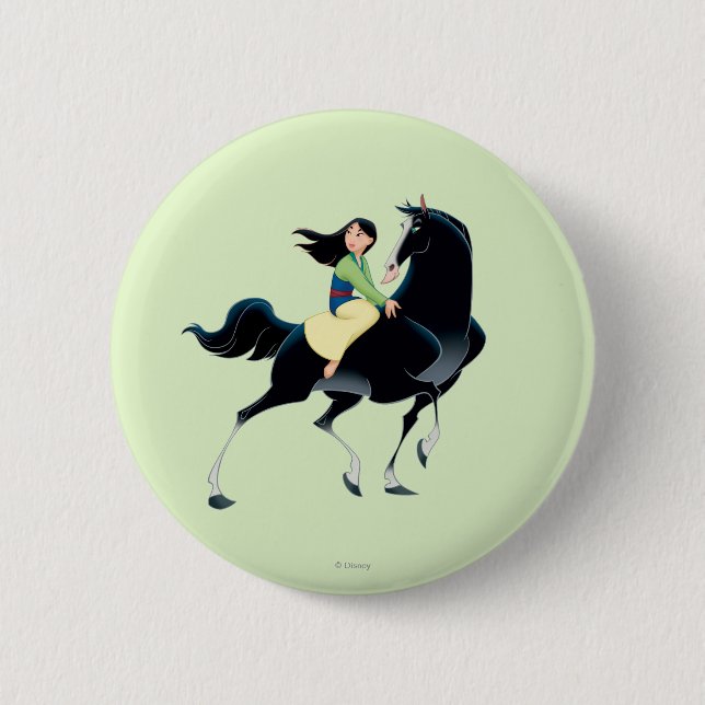 Mulan and Khan Pinback Button (Front)