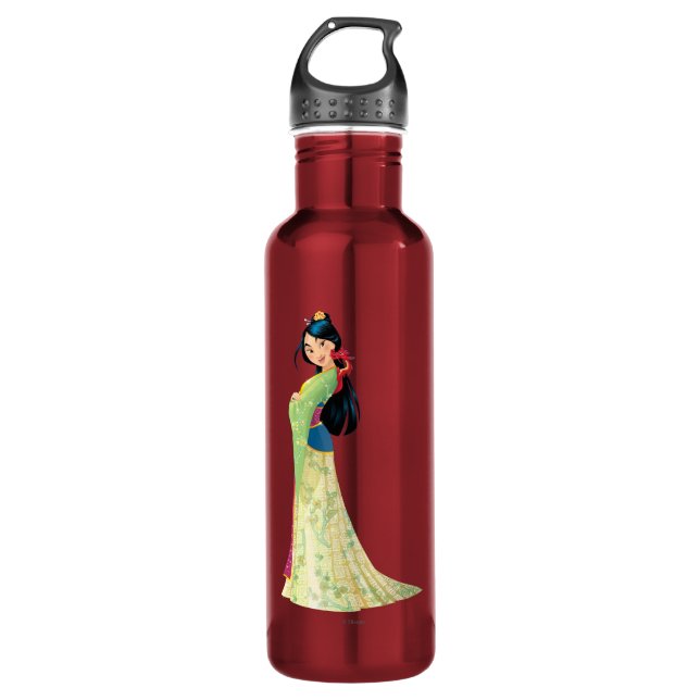 Mulan and Mushu Stainless Steel Water Bottle (Front)